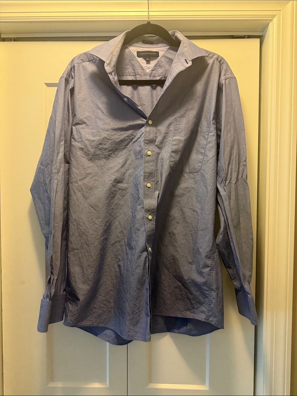 Tommy Hilfiger Medium Blue Men's Button-Up Shirt